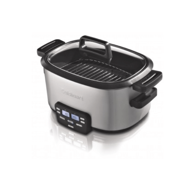Cuisinart Cook Central 3-in-1 Slow Cooker, Grey, 6 qt