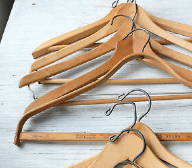 Contoured Wooden Coat Hanger - Light Wood